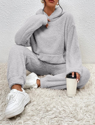 Fleece Hoodie and Jogger Set – Grey