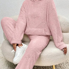 Fleece Hoodie and Jogger Set – Pink