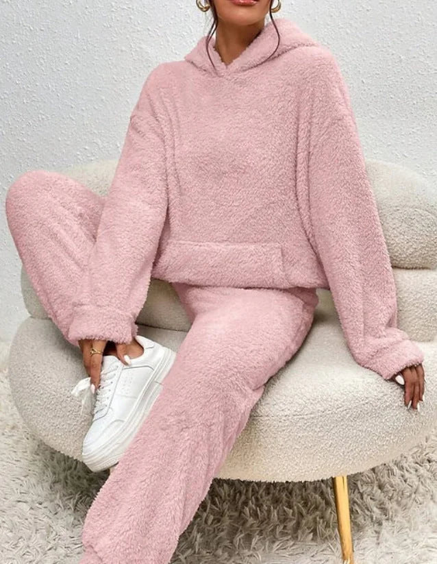 Fleece Hoodie and Jogger Set – Pink