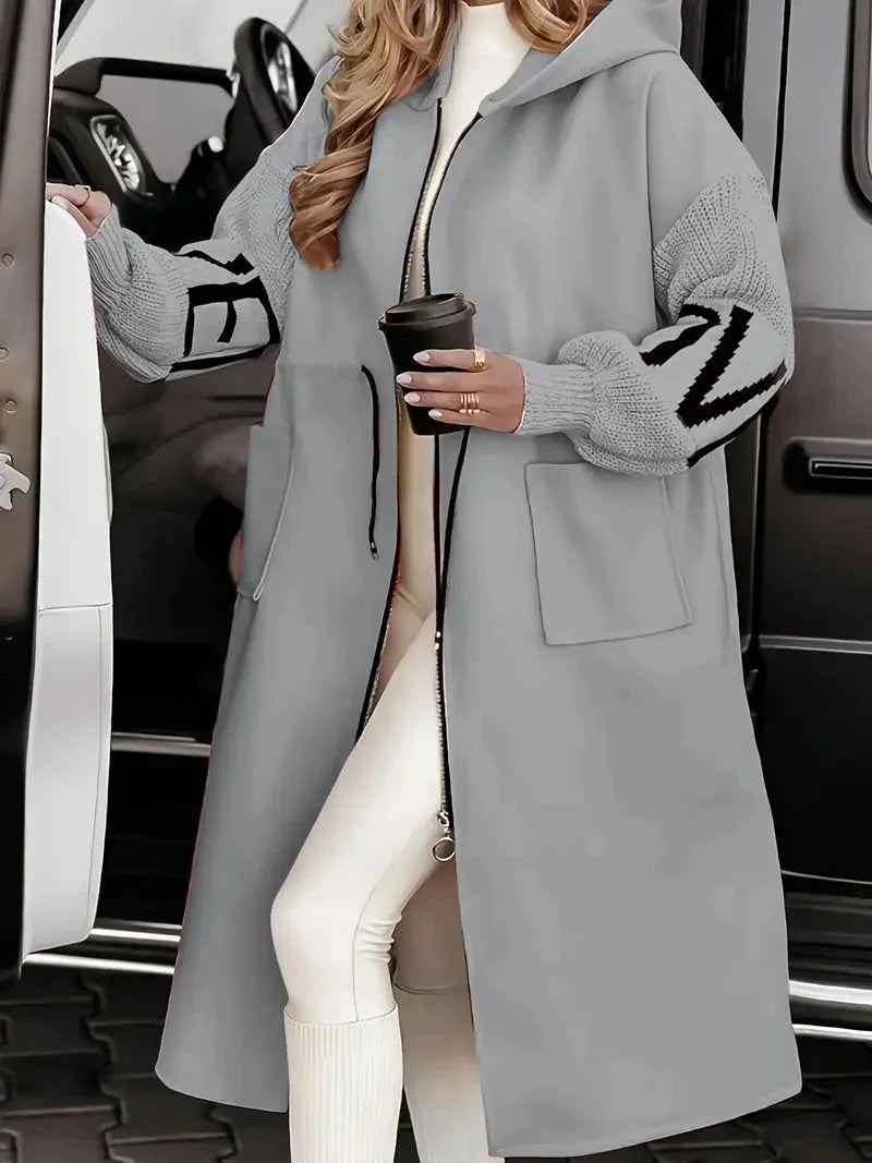 Hooded Draped Coatigan