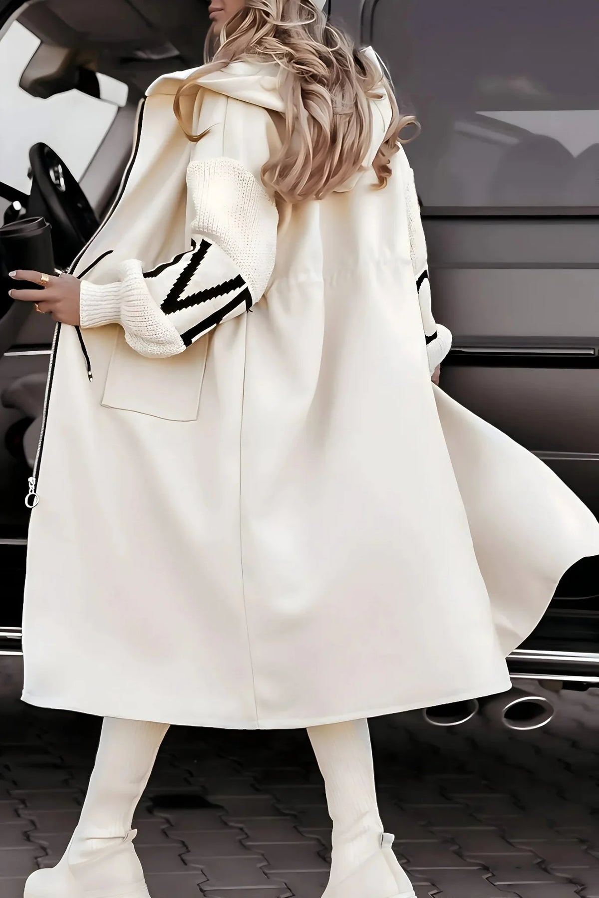 Hooded Draped Coatigan
