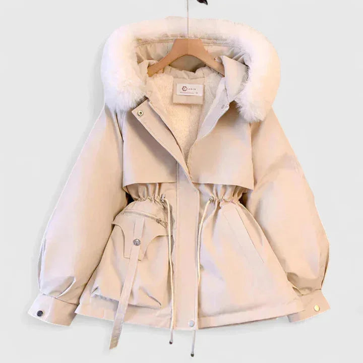 Parka s kapucí z umělé kožešiny