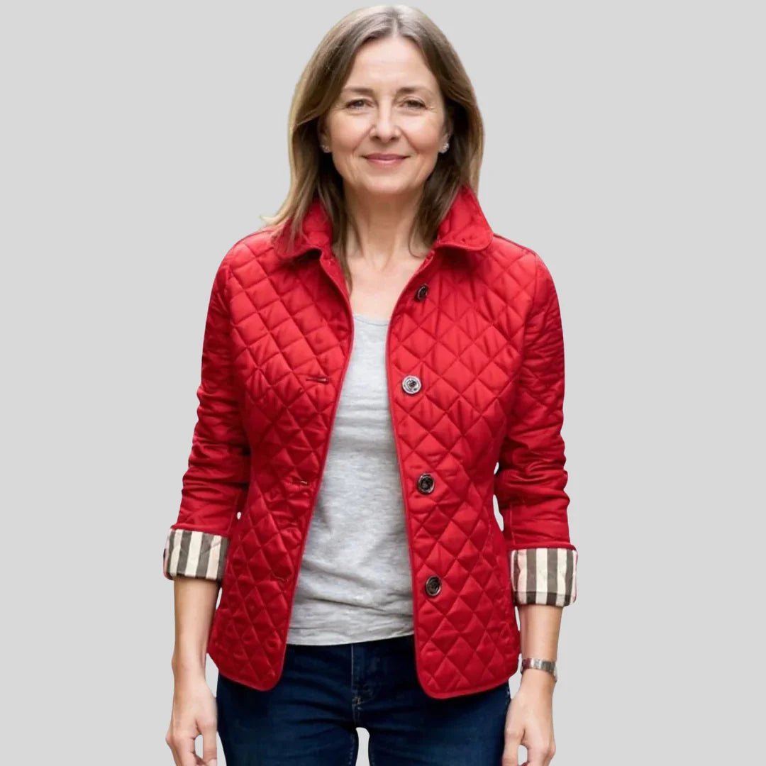 Chaqueta acolchada con cuello de solapa