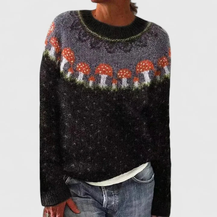 Pletený sveter so vzorom Fair Isle