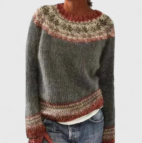 Pletený sveter so vzorom Fair Isle