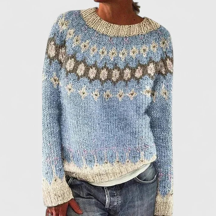 Pletený sveter so vzorom Fair Isle