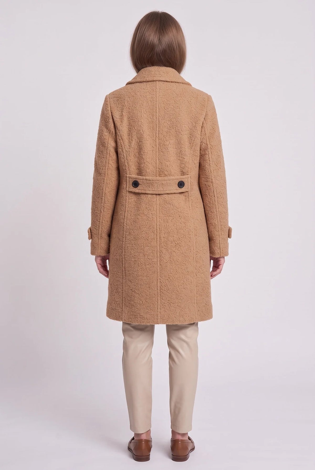 Double-Breasted Bouclé Coat