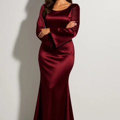 Satin Fishtail Maxi Dress
