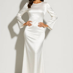 Satin Fishtail Maxi Dress