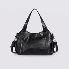 Slouchy Vegan Leather Shoulder Bag