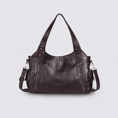 Slouchy Vegan Leather Shoulder Bag