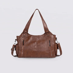 Slouchy Vegan Leather Shoulder Bag