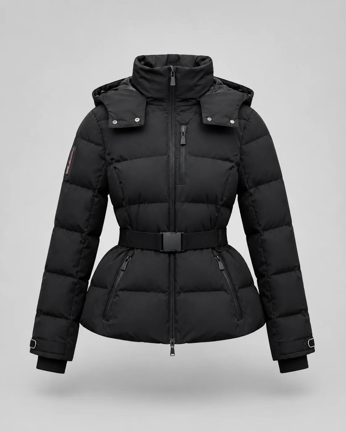 Hooded Belted Puffer Jacket