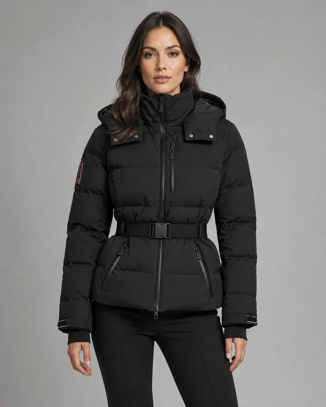 Hooded Belted Puffer Jacket