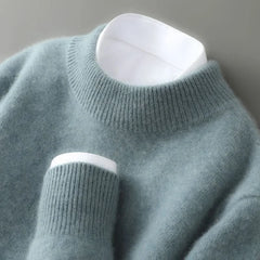 Cashmere Mock Neck Jumper – Green