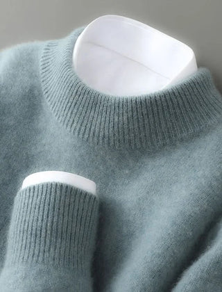 Cashmere Mock Neck Jumper – Green