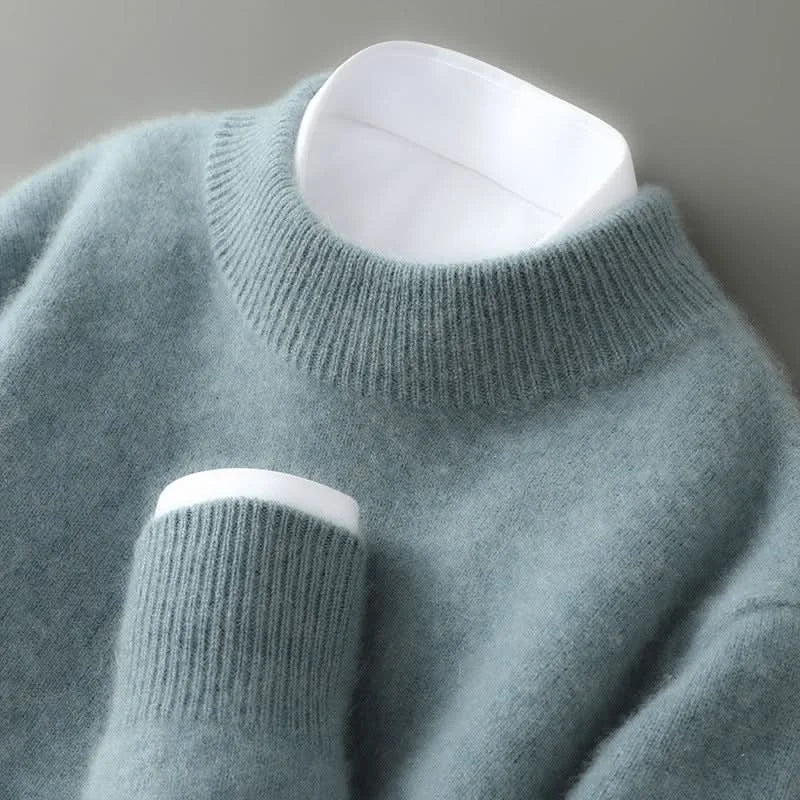 Cashmere Mock Neck Jumper – Green