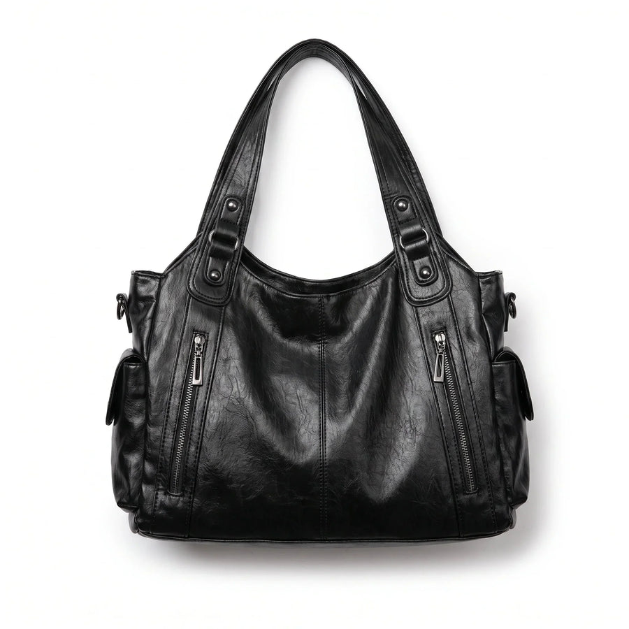 Slouchy Shoulder Bag – Black