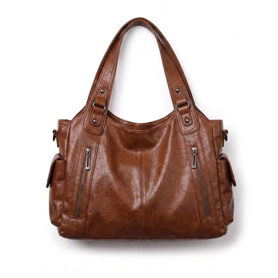 Slouchy Shoulder Bag – Brown