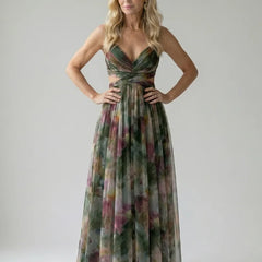 Soft Wrap Maxi Dress – Dark green
