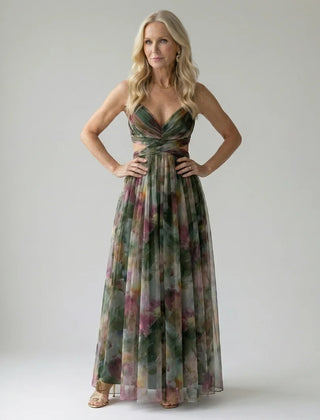 Soft Wrap Maxi Dress – Dark green