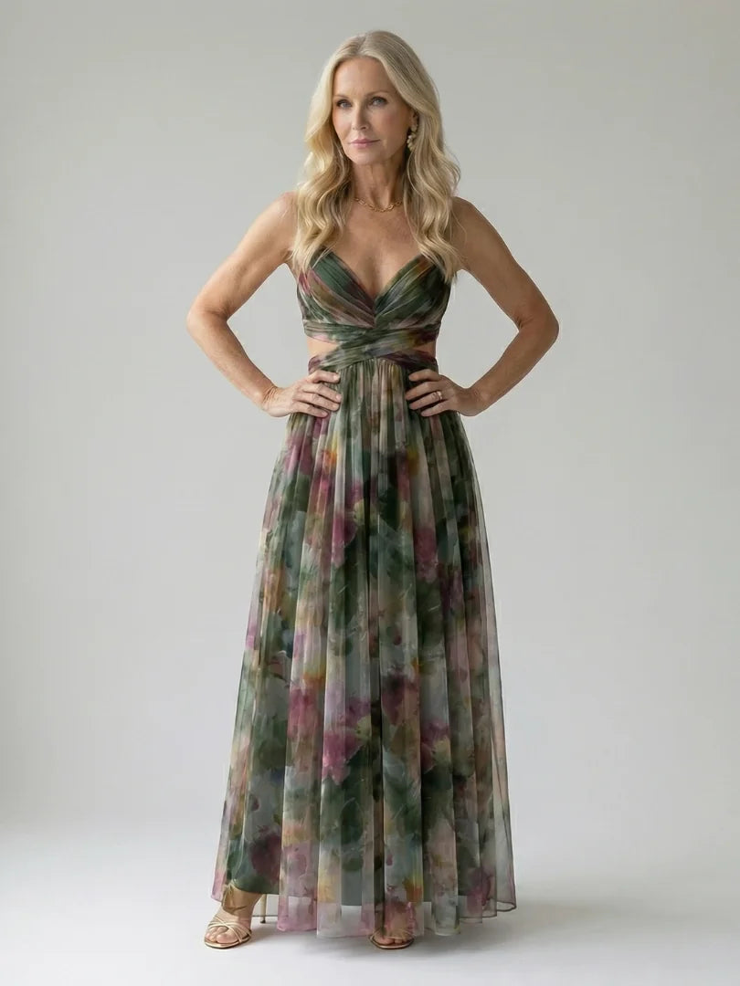 Soft Wrap Maxi Dress – Dark green
