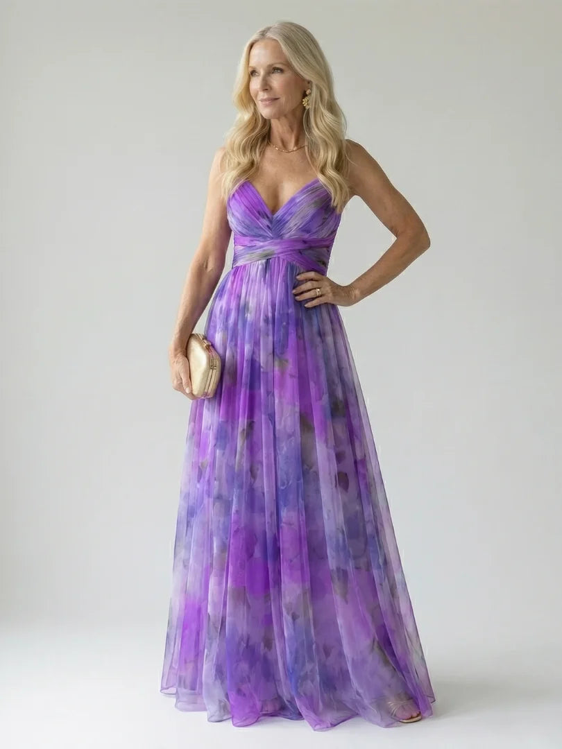 Soft Wrap Maxi Dress – Purple