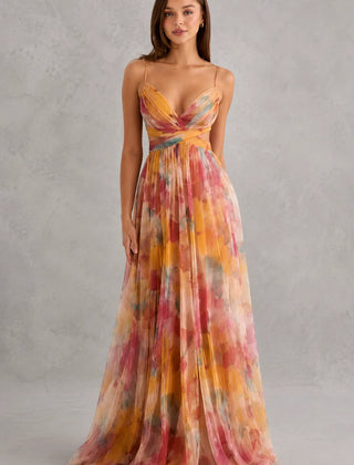 Soft Wrap Maxi Dress – Orange