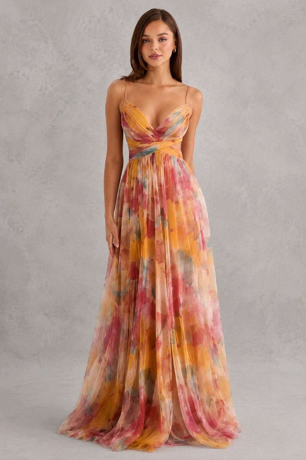 Soft Wrap Maxi Dress – Orange