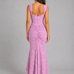 Corset Fishtail Maxi Dress