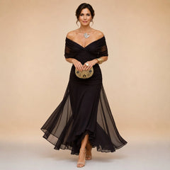 Elegant Ruched Maxi Dress – Brown