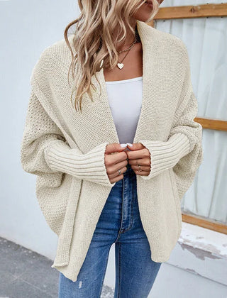 Oversized Shawl Collar Cardigan – Apricot