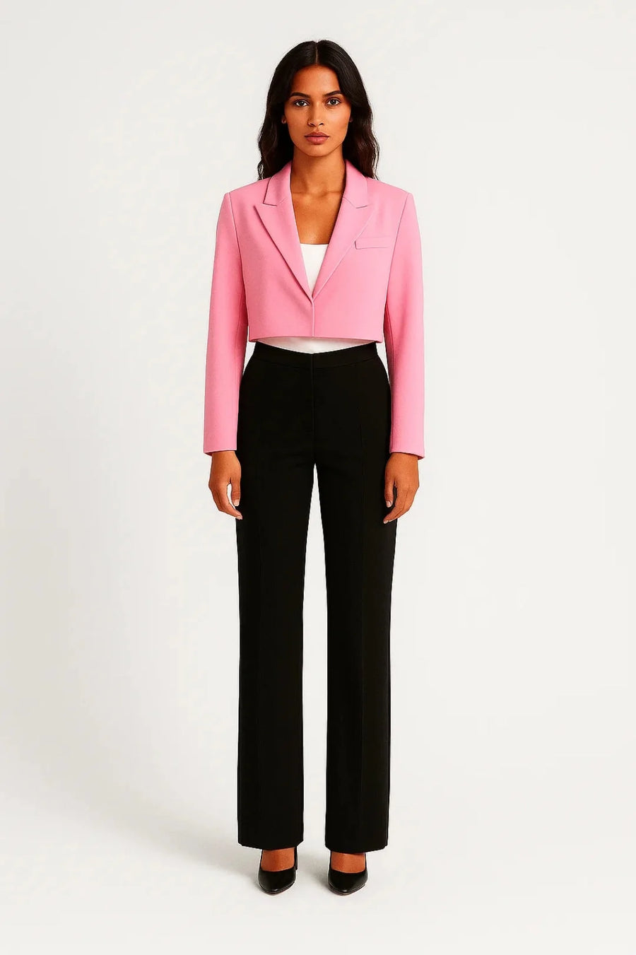 Cropped Tailored Blazer